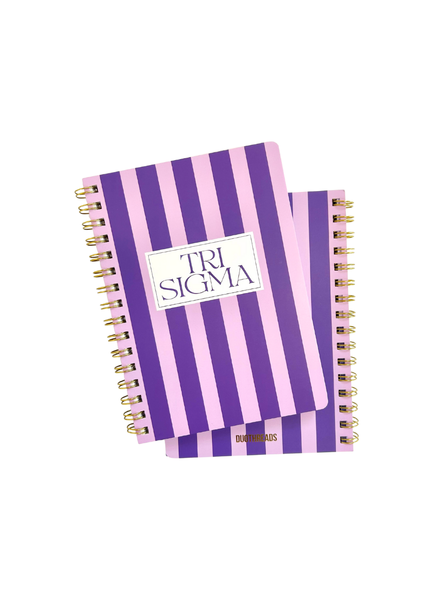 Sigma Sigma Sigma Stripe Sorority Notebook