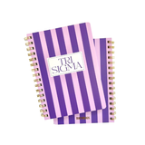 Sigma Sigma Sigma Stripe Sorority Notebook