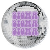 Sigma Sigma Sigma Disco Sorority Button