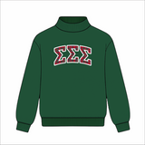 Kensington Sorority Embroidered Mock Neck - Forest