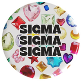Sigma Sigma Sigma Bejeweled Sorority Button