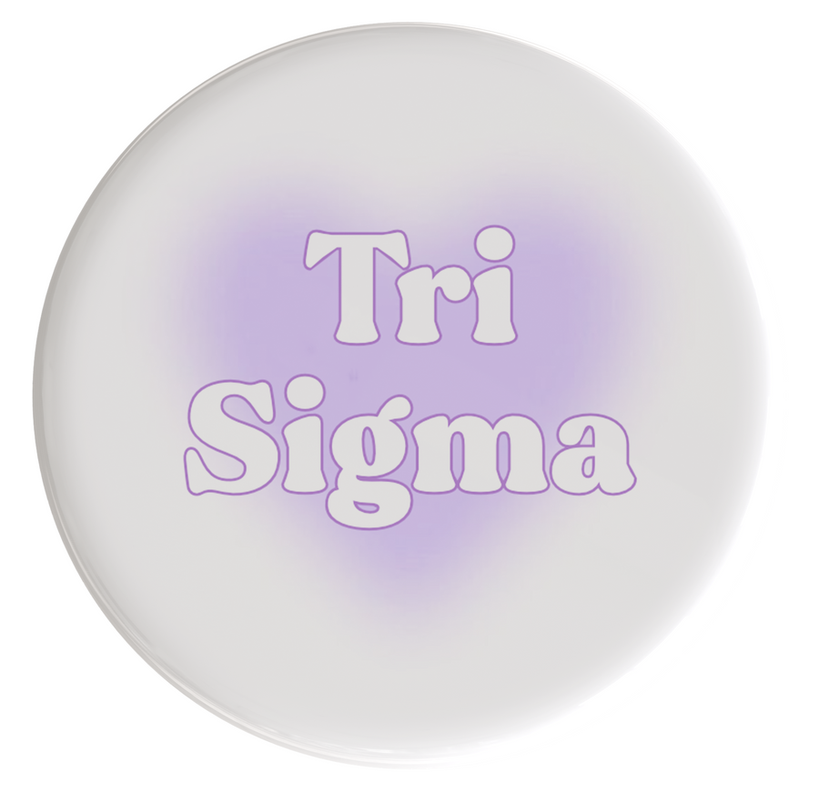 Sigma Sigma Sigma Big Heart Sorority Button
