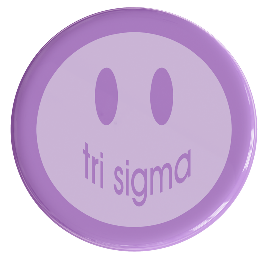 Sigma Sigma Sigma Smile Sorority Button