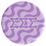 Sigma Sigma Sigma Groovy Sorority Button