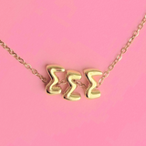 Bubble Letter Sorority Necklace