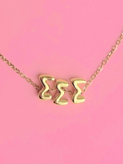 Bubble Letter Sorority Necklace
