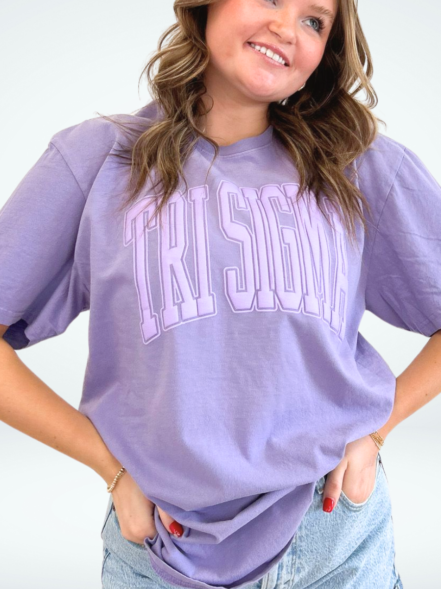 Sigma Sigma Sigma Varsity Puff Sorority Tee