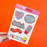 Theta Phi Alpha Sorority Y2K Sticker Sheet