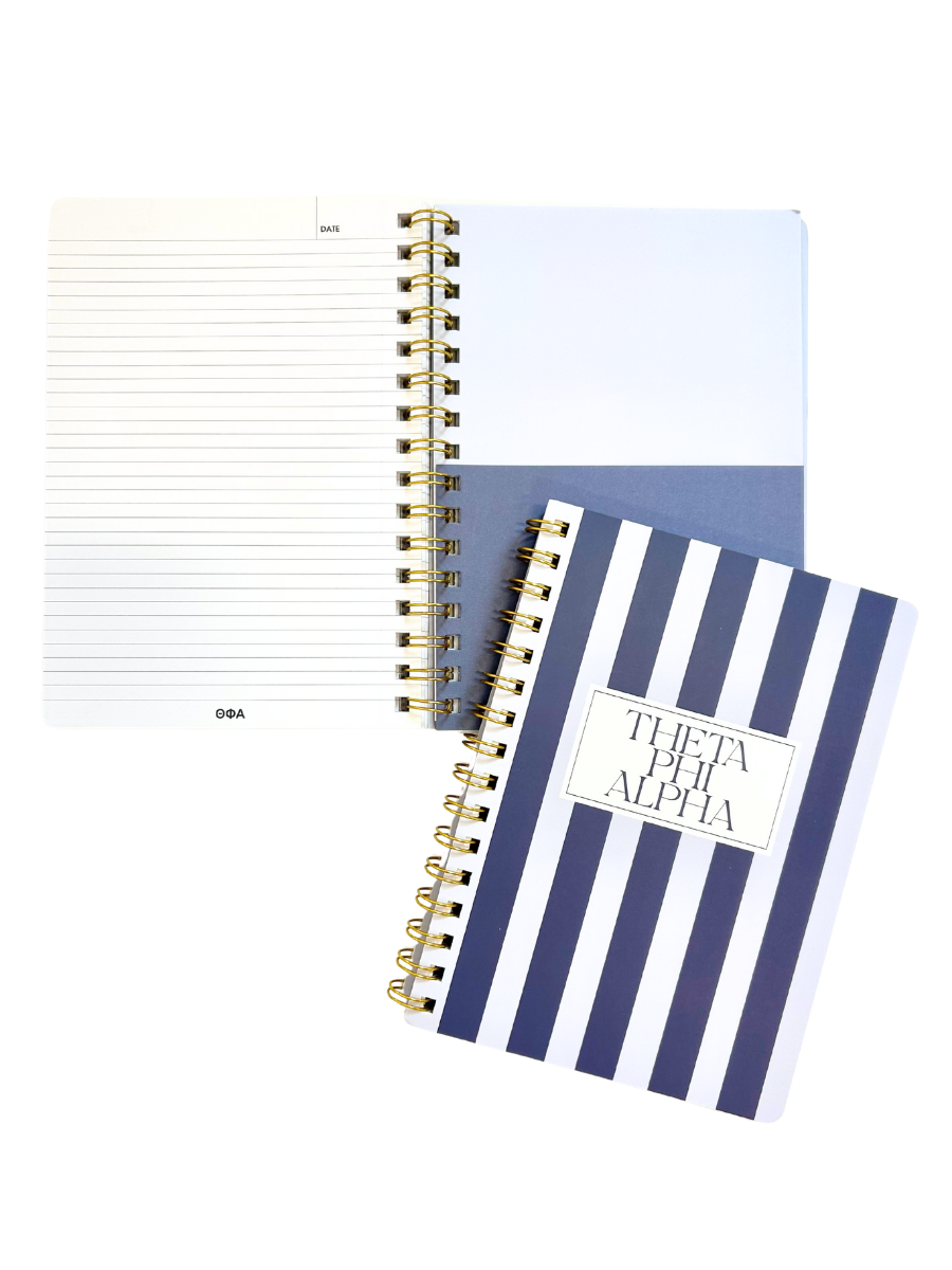 Theta Phi Alpha Stripe Sorority Notebook