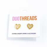 Theta Phi Alpha Heart Earrings