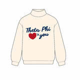 Theta Phi Alpha Love Club Sorority Mock Neck