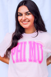 Phi Mu Varsity Puff Sorority Tee