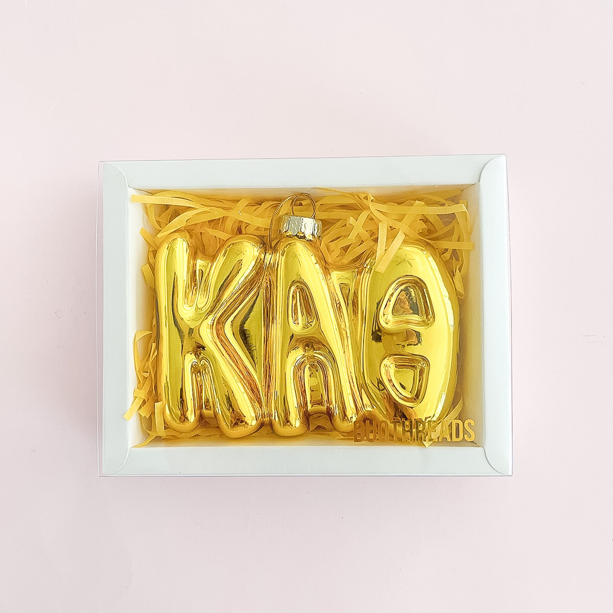Kappa Alpha Theta Gold Bubble Letter Sorority Ornament