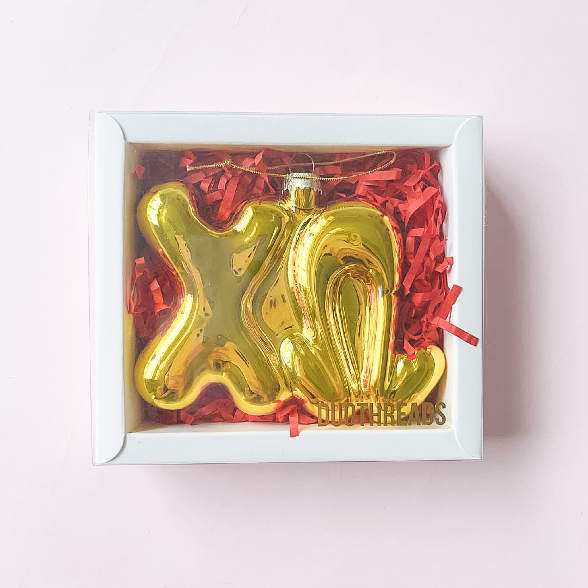 Chi Omega Gold Bubble Letter Sorority Ornament