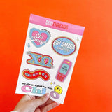 Chi Omega Sorority Y2K Sticker Sheet