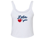Zeta Tau Alpha Love Club Sorority Tank