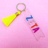 Zeta Tau Alpha Sparkle Tassel Key Fob