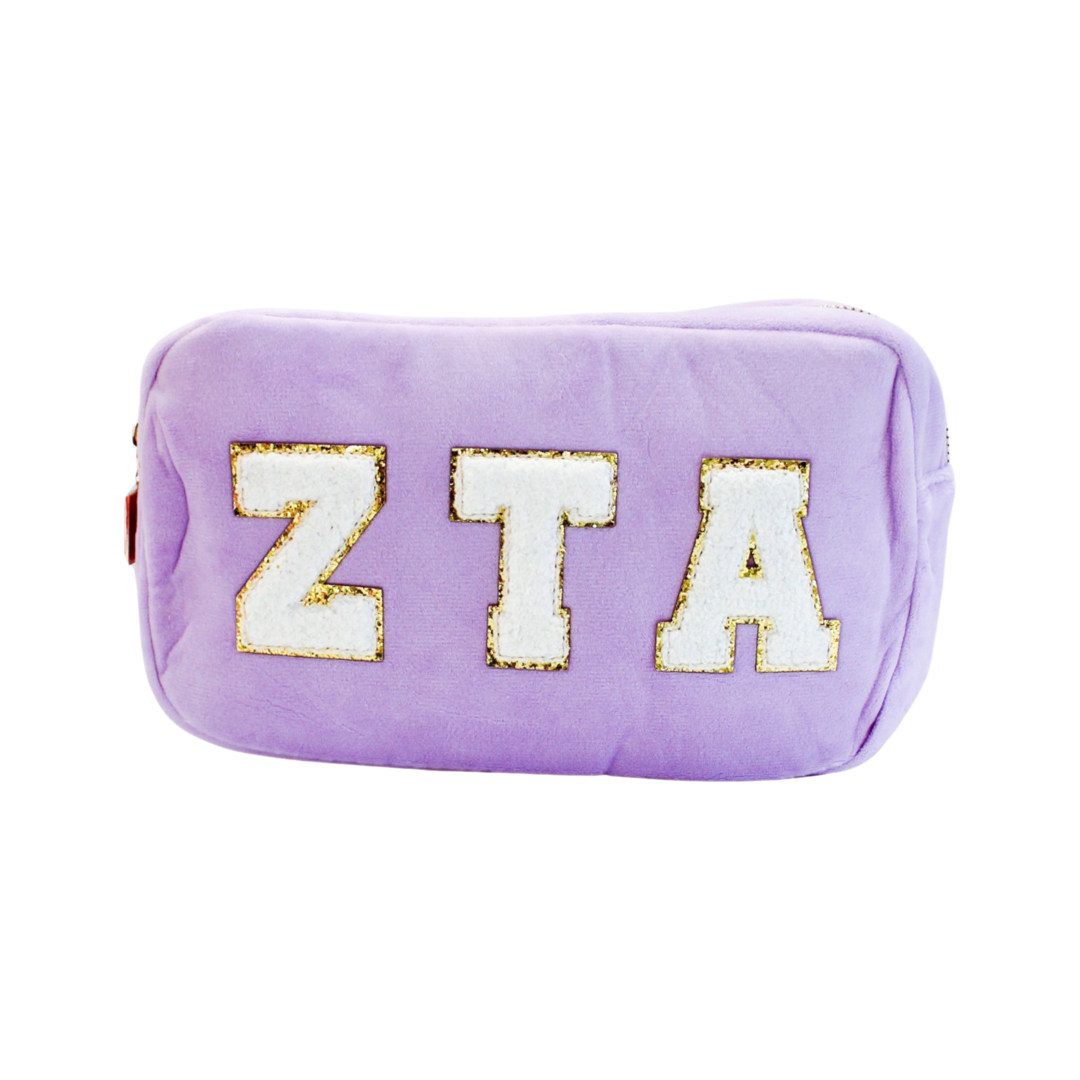 Chenille Sorority Cosmetic Bag