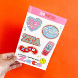 Zeta Tau Alpha Sorority Y2K Sticker Sheet