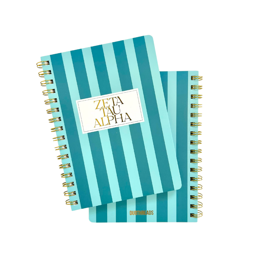 Zeta Tau Alpha Stripe Sorority Notebook