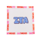 Zeta Tau Alpha Sorority Bubble Letter Needlepoint Canvas