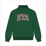 Kensington Sorority Embroidered Mock Neck - Forest