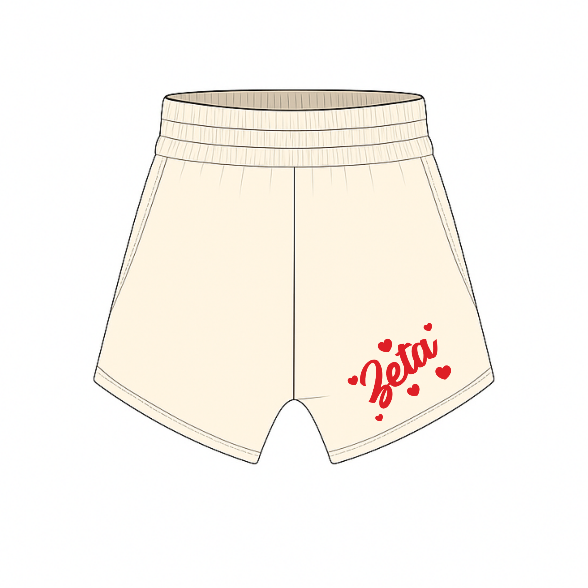 Zeta Tau Alpha Sweetie Sorority Mock Neck and Shorts