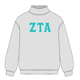 Classic Twill Sorority Embroidered Mock Neck