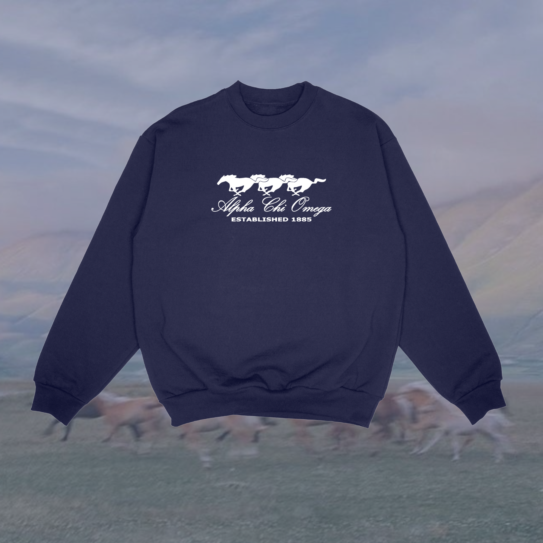 Alpha Chi Omega Wild Horses Sorority Crewneck