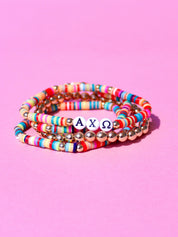 Alpha Chi Omega Miley Bracelet Stack