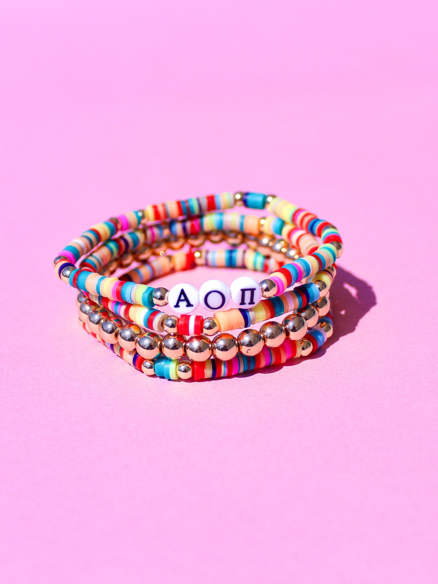 Alpha Omicron Pi Miley Bracelet Stack
