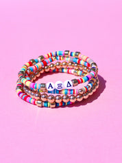 Alpha Xi Delta Miley Bracelet Stack