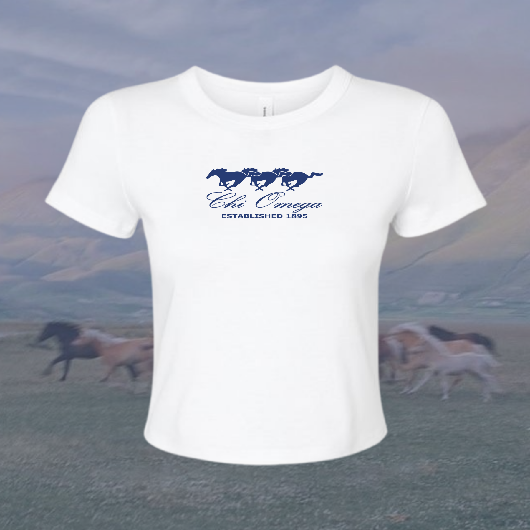 Chi Omega Wild Horses Sorority Baby Tee