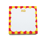 Chi Omega Scallop Note Cube – 4x4 Sticky Note Block (500 Sheets)