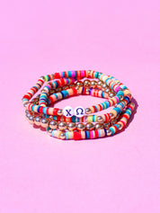 Chi Omega Miley Bracelet Stack