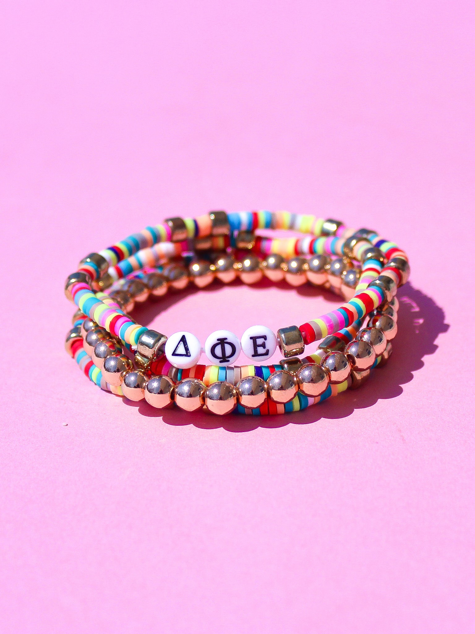 Delta Phi Epsilon Miley Bracelet Stack