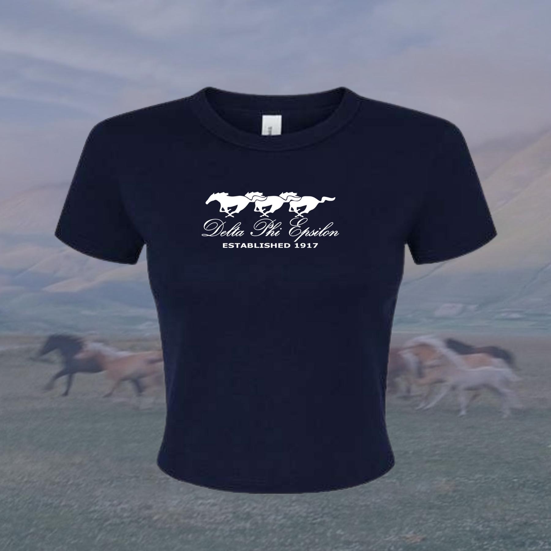 Delta Phi Epsilon Wild Horses Sorority Baby Tee
