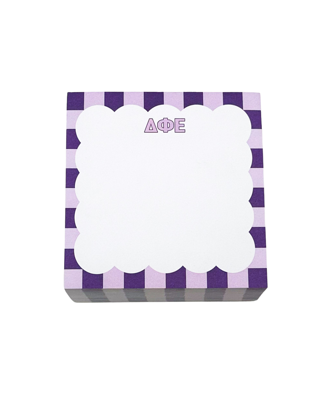 Delta Phi Epsilon Scallop Note Cube – 4x4 Sticky Note Block (500 Sheets)