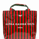 Alpha Gamma Delta Stripe Sorority Tote Bag