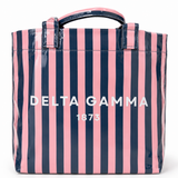 Delta Gamma Stripe Sorority Tote Bag