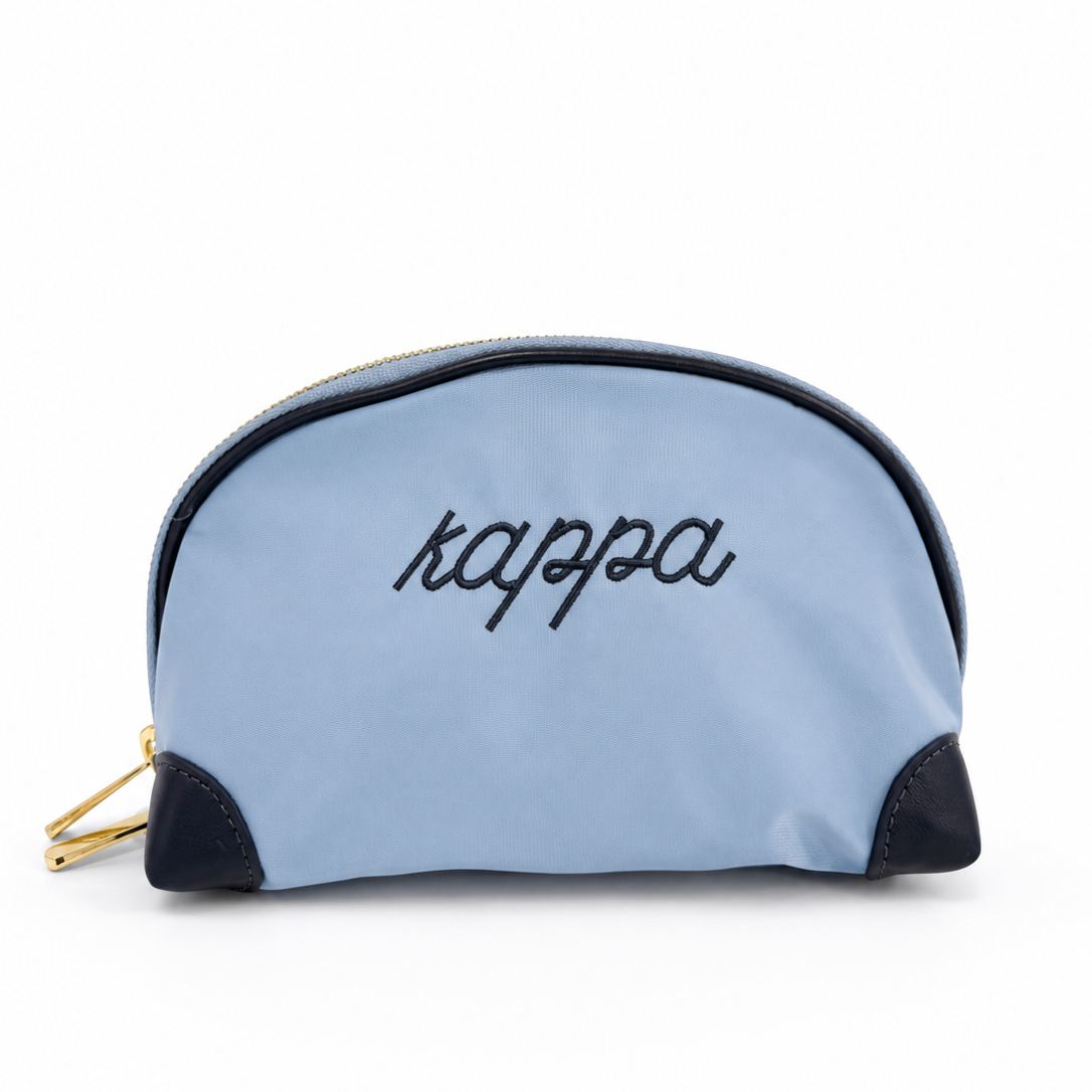  Kappa Kappa Gamma nylon makeup bag with embroidered KKG letters