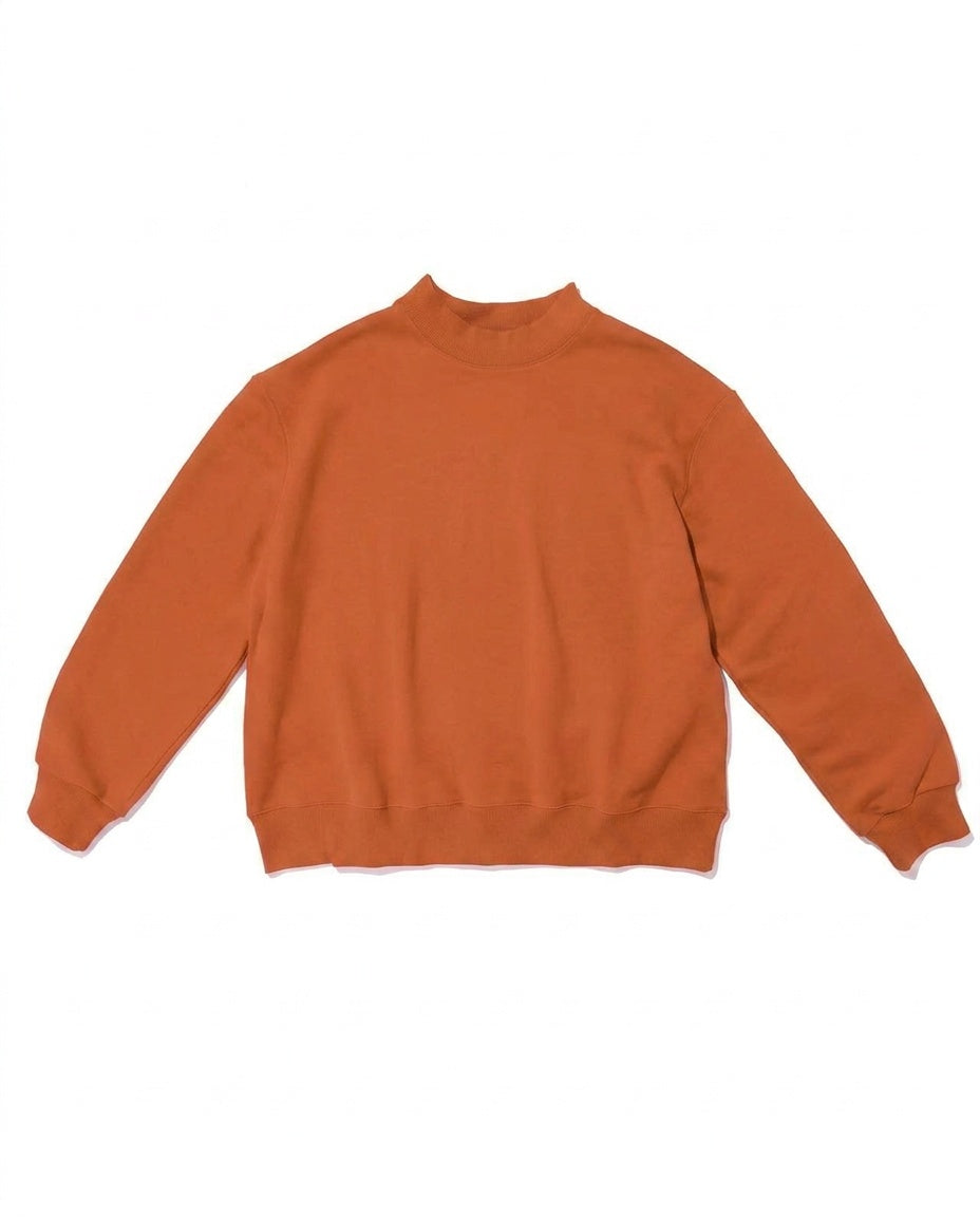 pumpkin mock neck flat lay