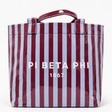 Pi Beta Phi Stripe Sorority Tote Bag