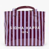 Sigma Kappa Stripe Sorority Tote Bag