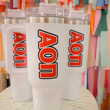 Alpha Omicron Pi 40oz Sorority Stella Tumbler