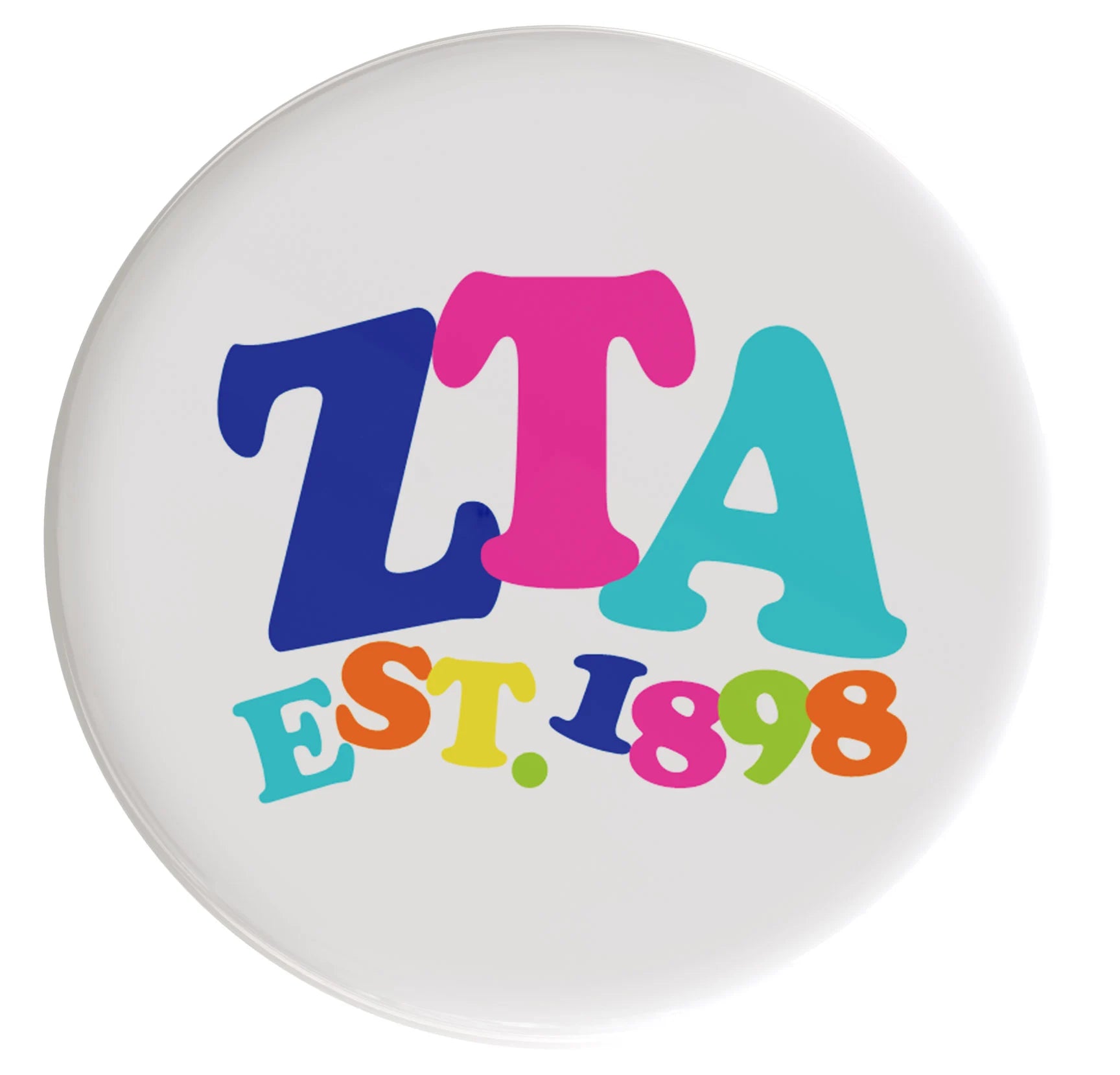 Zeta Tau Alpha Happy Days Sorority Button