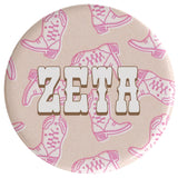 Zeta Tau Alpha Boot Scootin' Sorority Button