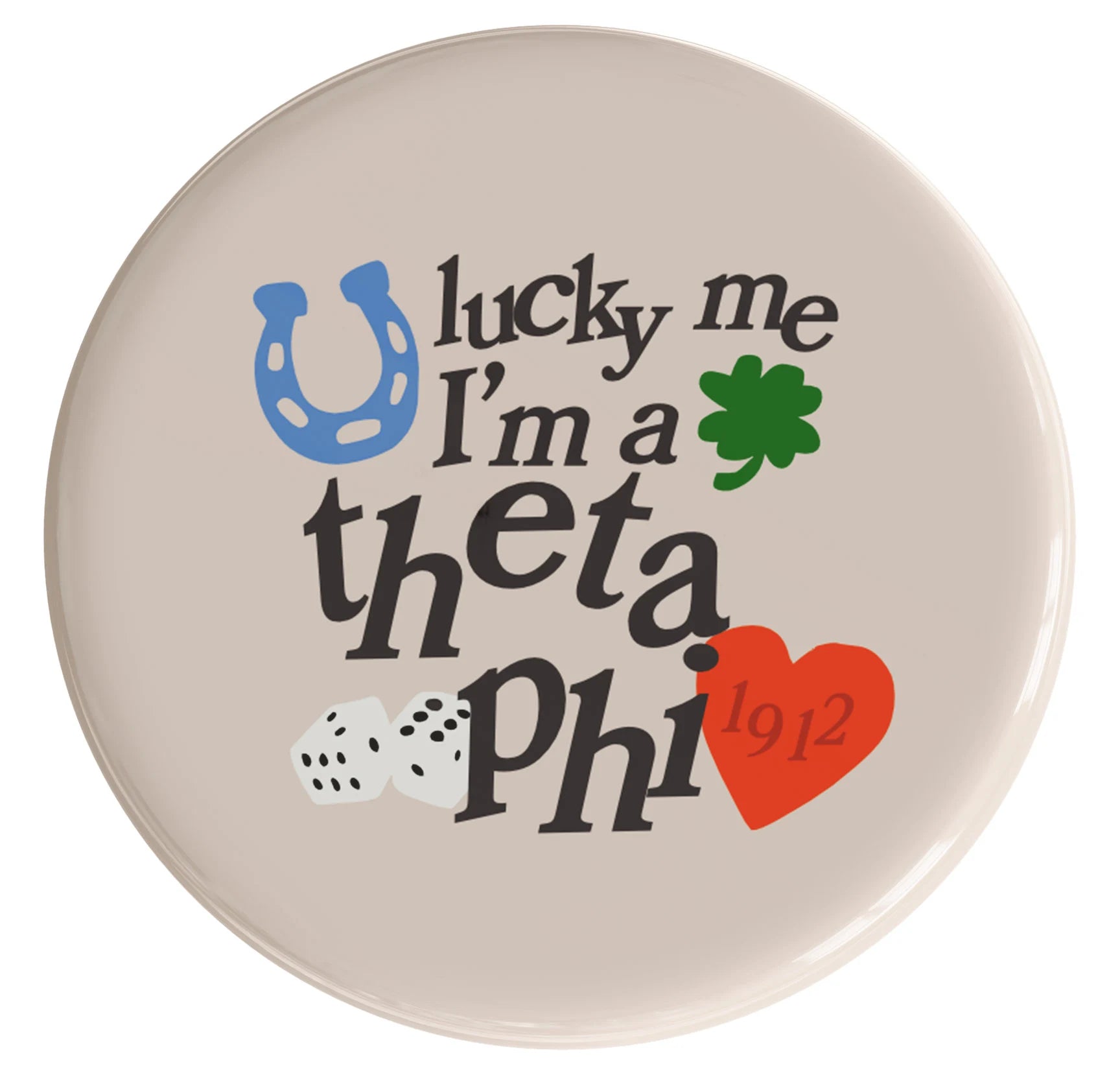 Theta Phi Alpha Lucky Sorority Button