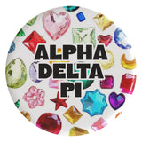 Alpha Delta Pi Bejeweled Sorority Button