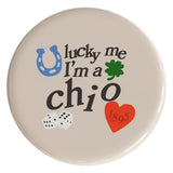 Chi Omega Lucky Sorority Button